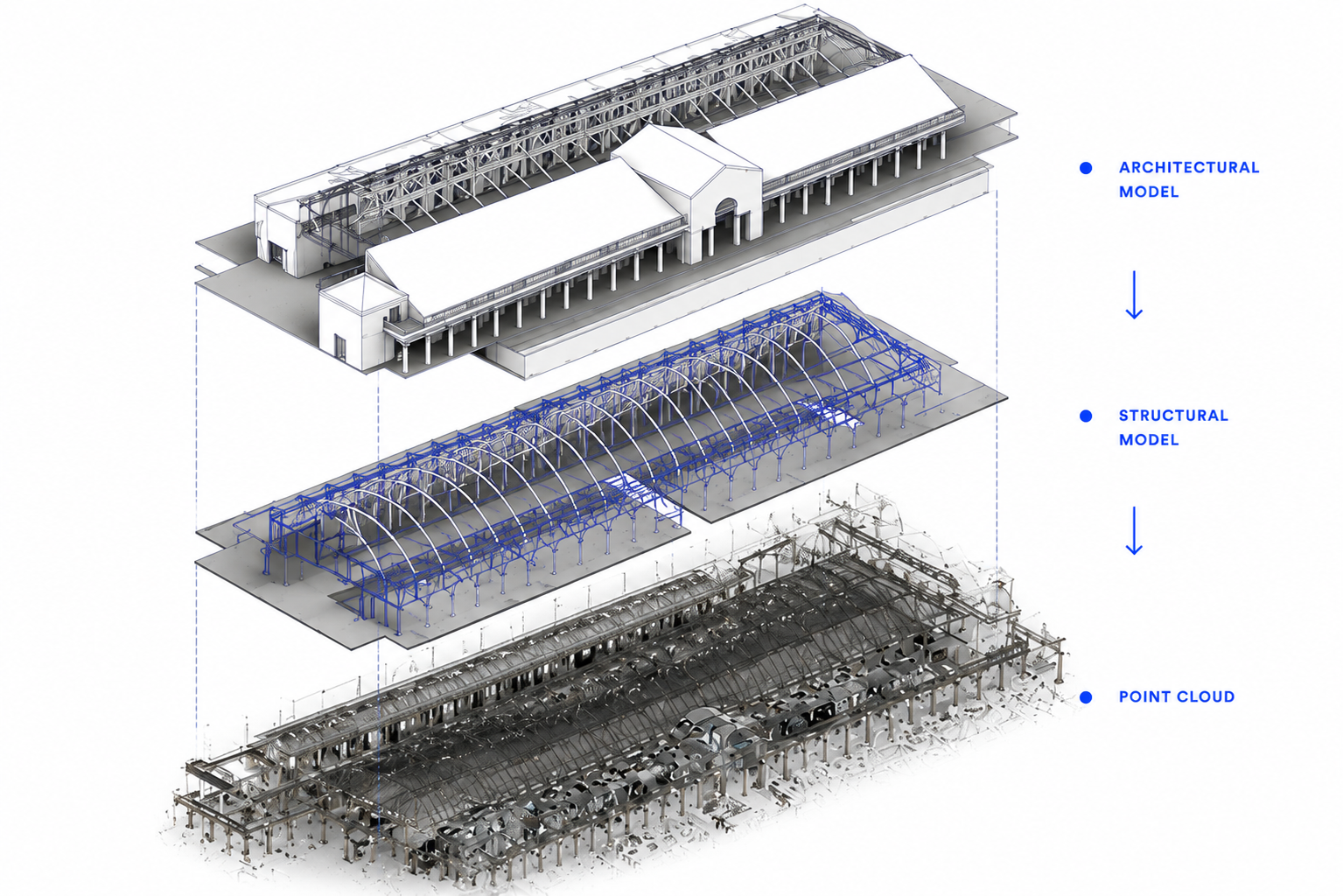 Covent Garden Market — architectural, structural, and point cloud BIM model